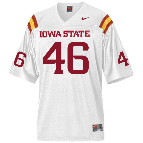 Men #46 Andrew Ernstmeyer Iowa State Cyclones College Football Jerseys Sale-White